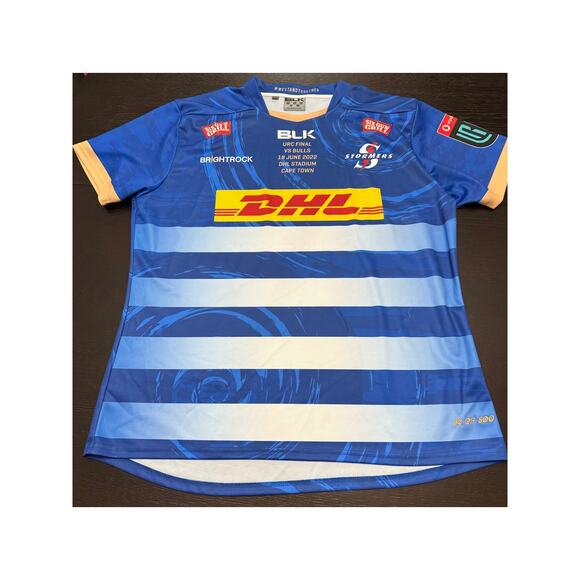 DHL Stormers 2022 URC Champions Jersey #32/500 BLK 5XL Rugby Shirt - Picture 1 of 10